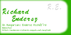 richard endersz business card